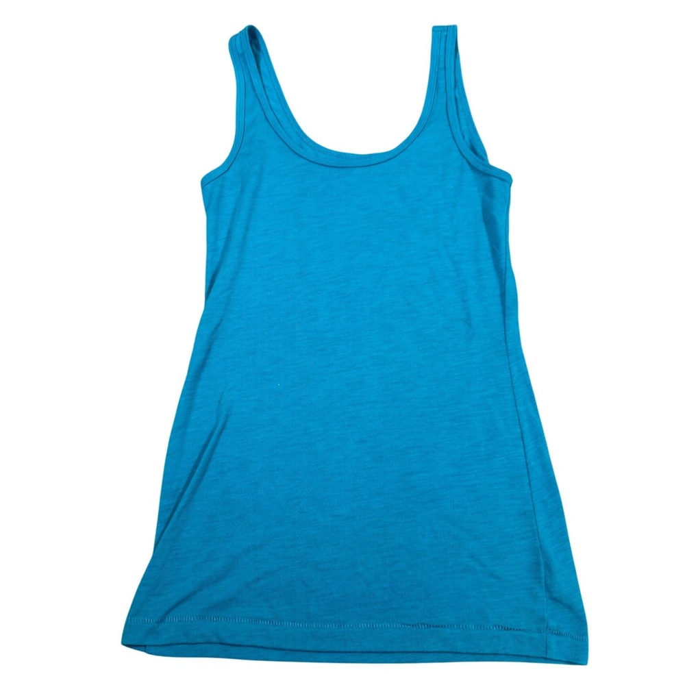 Aerie Slub Jersey Scoop Neck Tank Top S Blue Lightweight Soft Layering